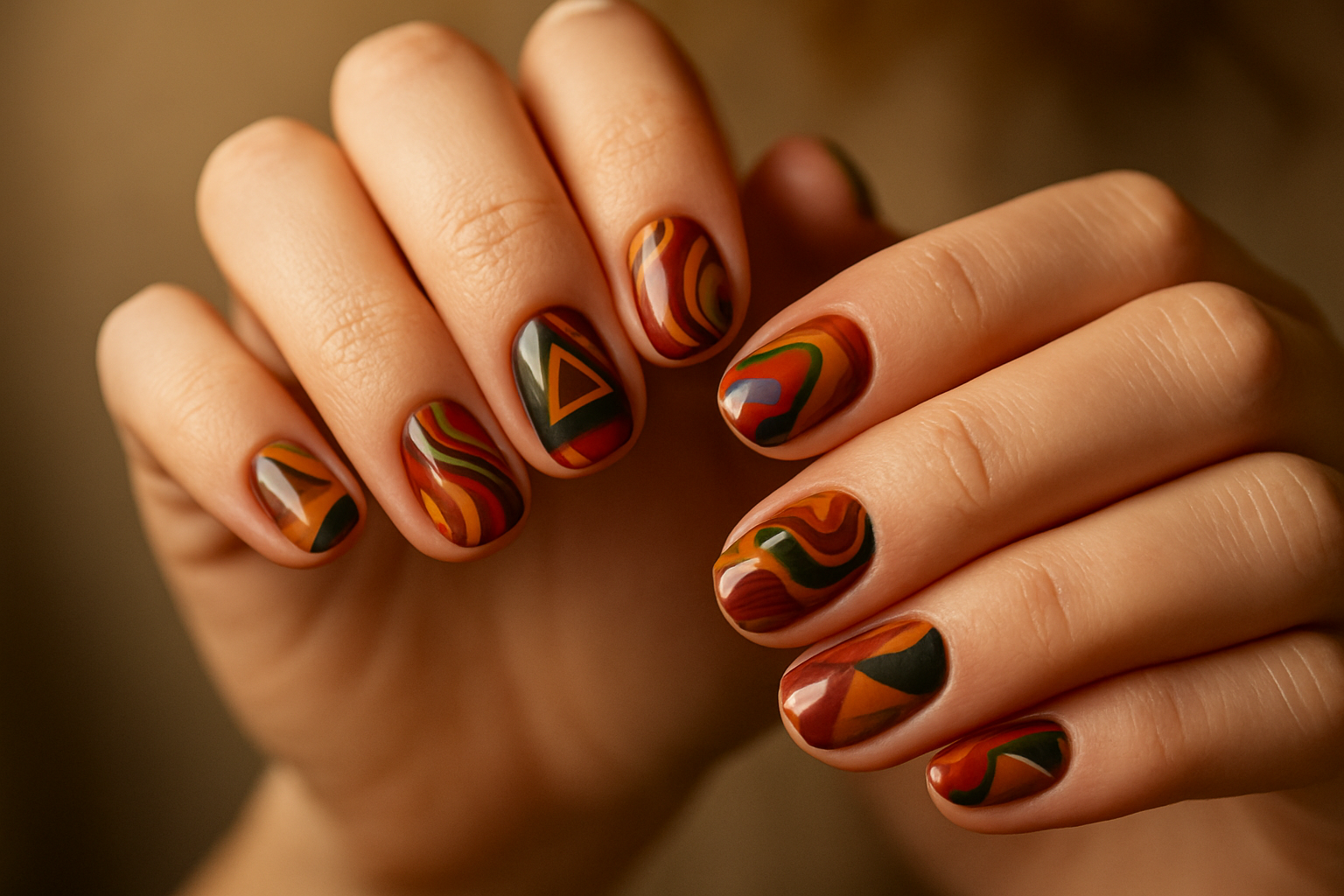 Short Funky Nail Art for Creative Expression