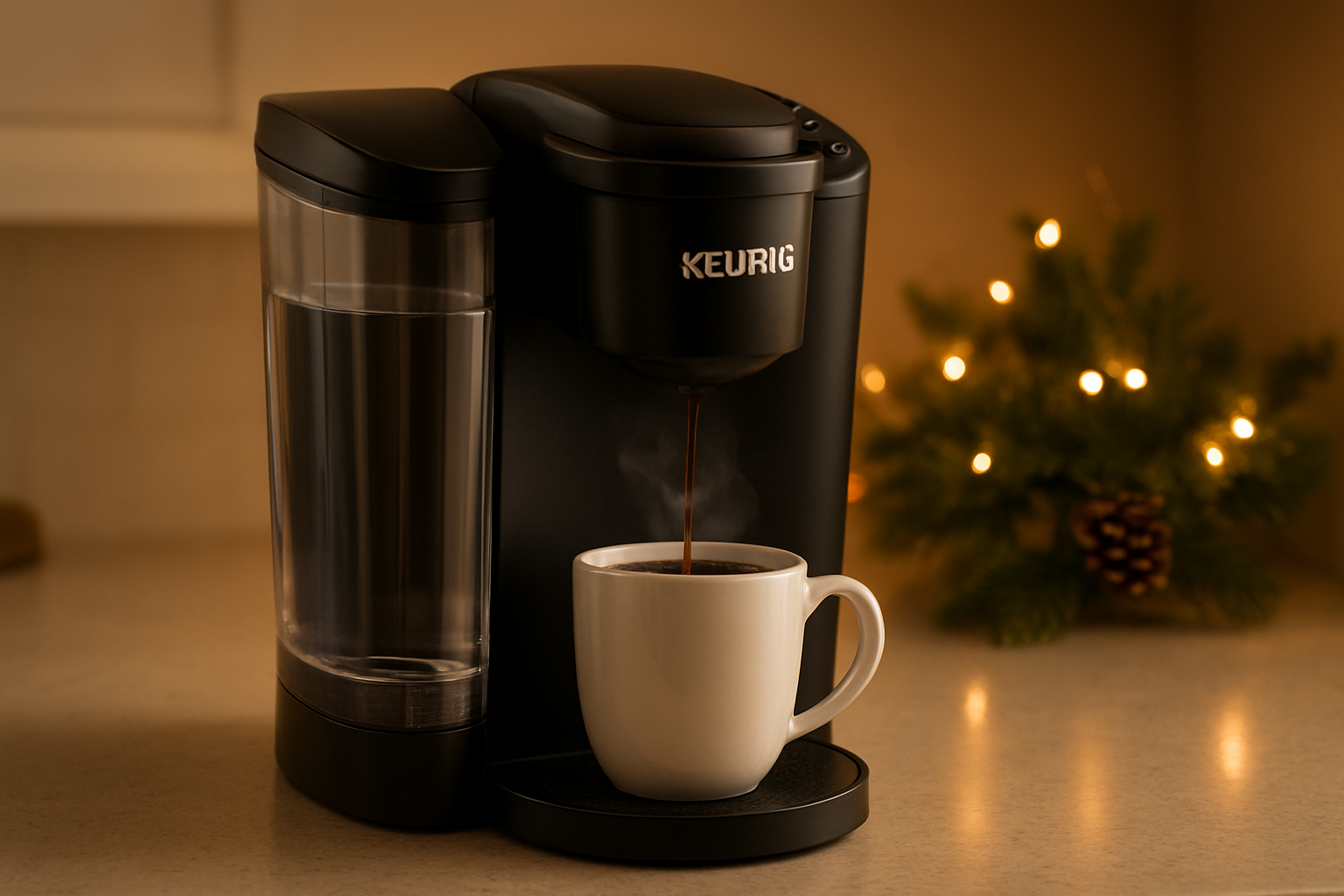 Keurig K-Express Single Serve Coffee Maker – Strong Brew Option, 42oz Reservoir, Sleek Design for Holiday Hosting & Gifting
