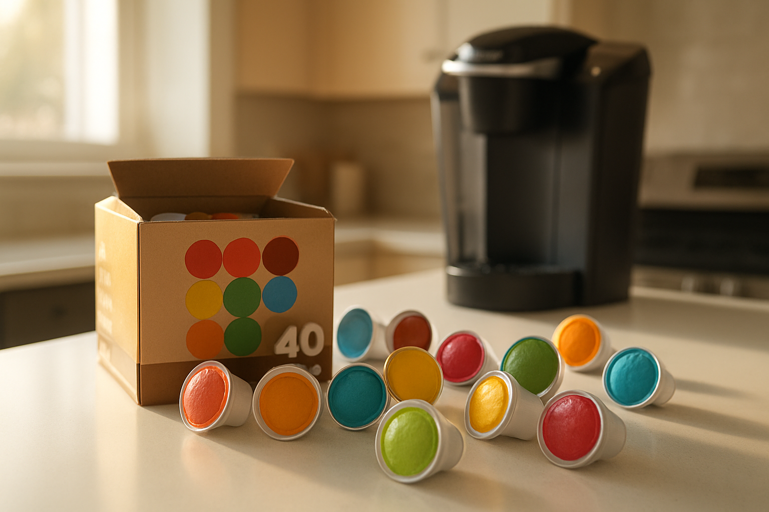 Two Rivers Coffee Flavored Coffee Pods Compatible with Keurig K Cup Brewers, Assorted Variety Pack Flavored Coffee, 40 Count