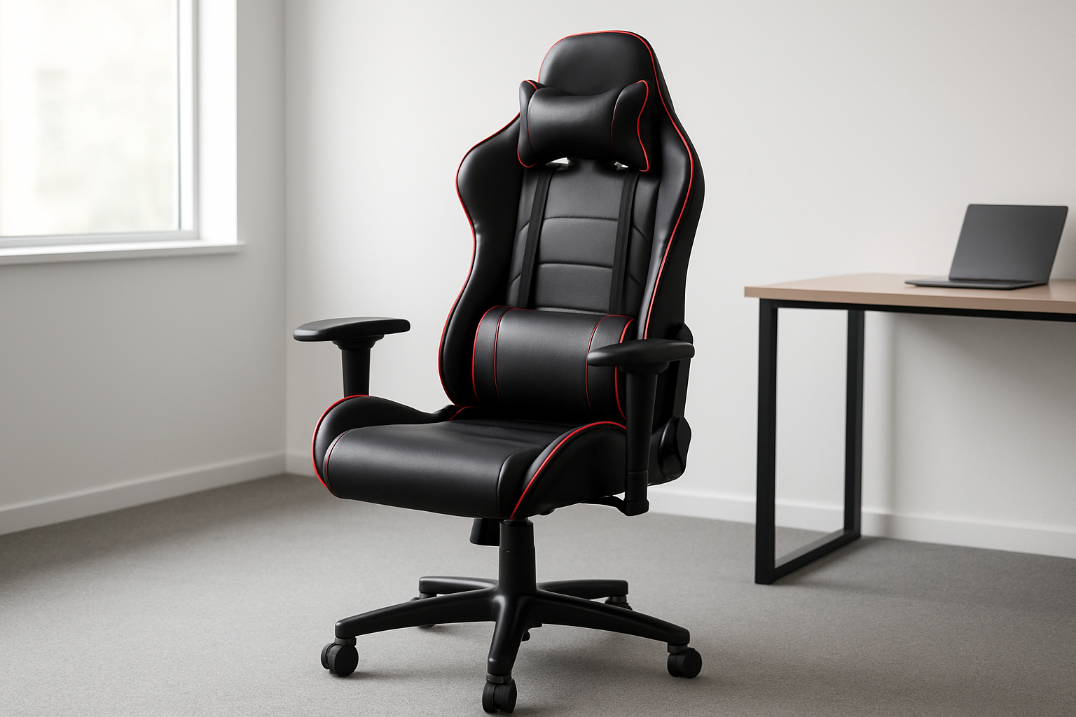 Homall Gaming Chair, Office Chair High Back Computer Chair Leather Desk Chair Racing Executive Ergonomic Adjustable Swivel Task Chair with Headrest and Lumbar Support