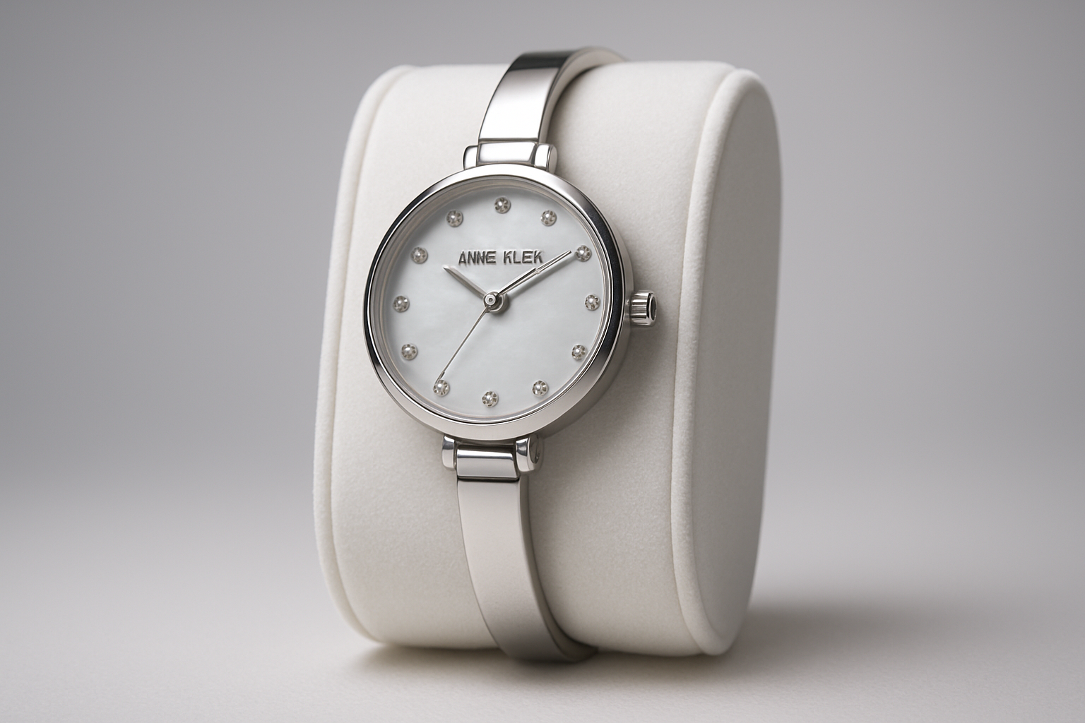 Anne Klein Women's Genuine Diamond Dial Bangle Watch